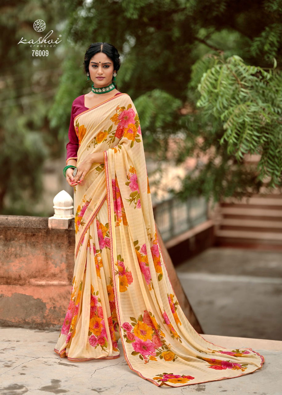 Kashvi Naina Casual Wear Georgette Designer Fancy Saree Collection